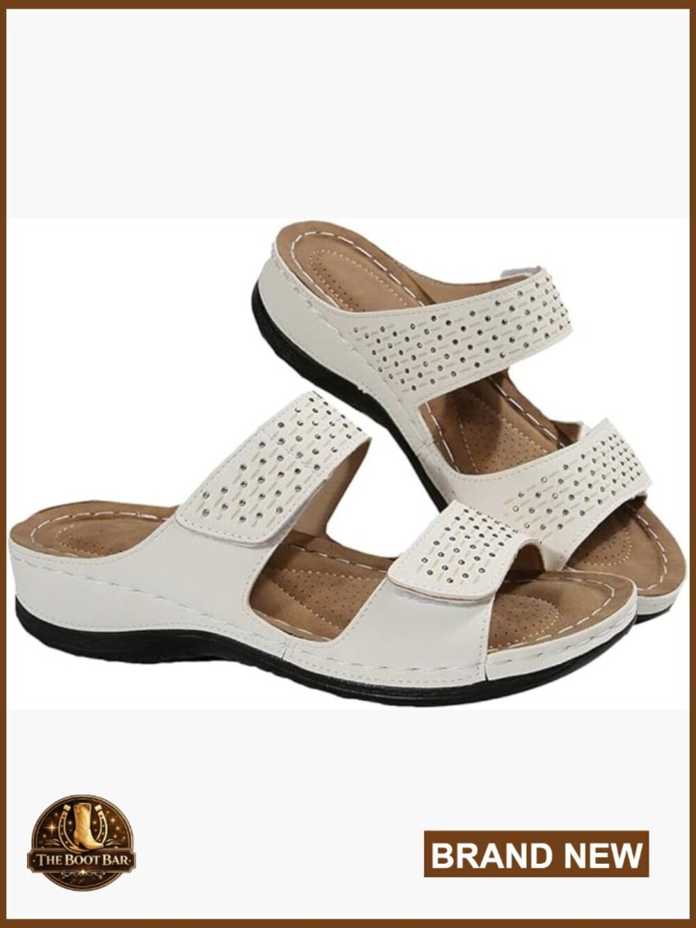 Low Wedge Sandals Comfortable Platform Slides Adjustable Straps Summer Beach